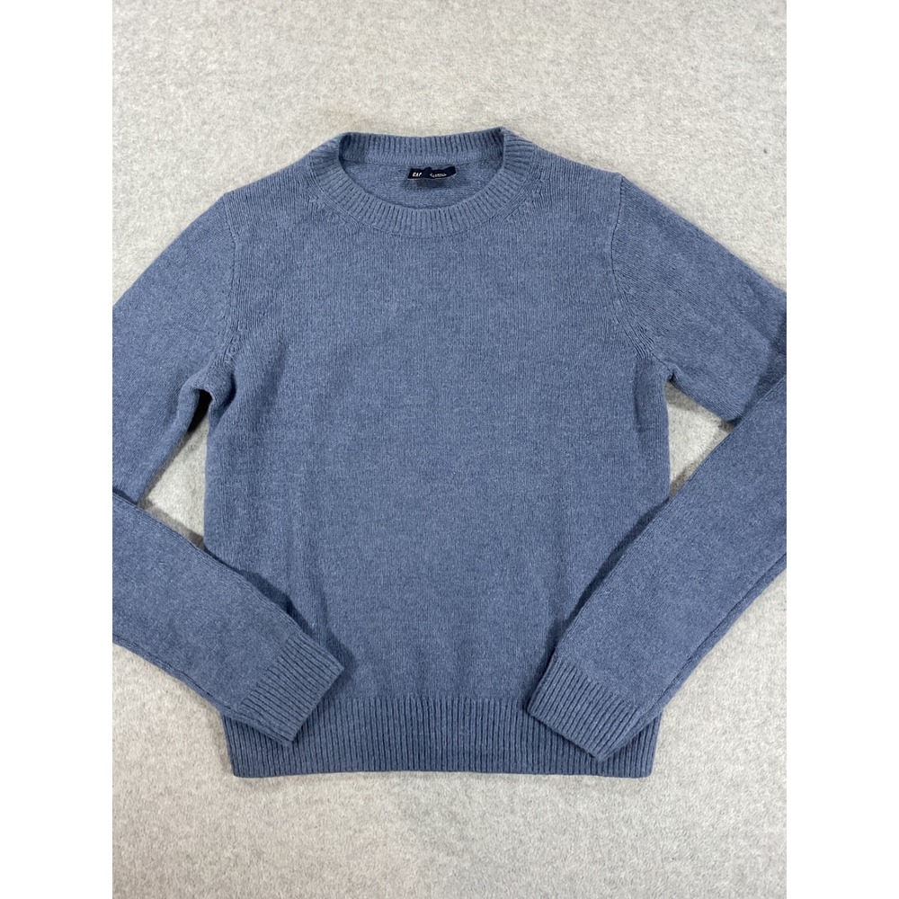 Gap Mens XXS Blue Cotton Blend Long Sleeve Crewneck Knit Sweater 2863